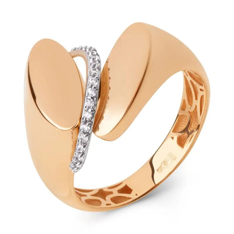 Кольцо декоративное из красного золота