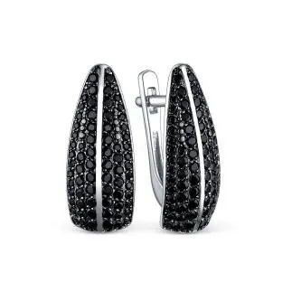 Серьги с английским замком из серебра