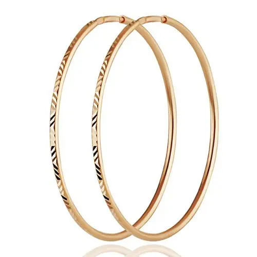 Серьги конго из красного золота