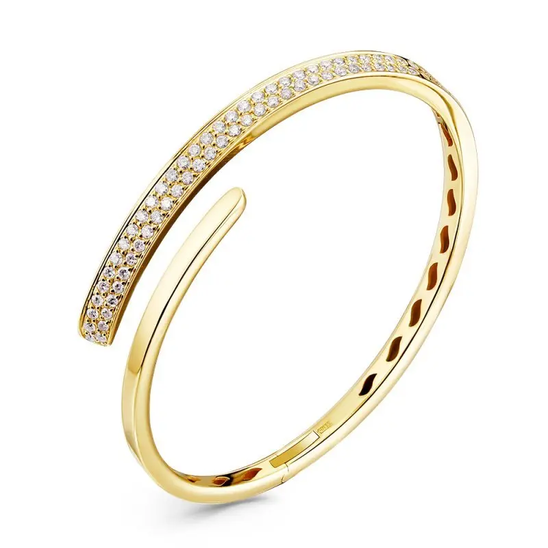 Браслет жесткий из желтого золота