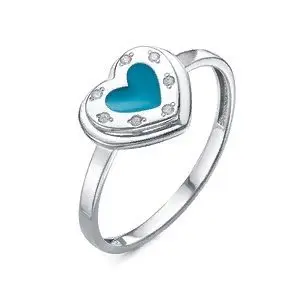 Кольцо декоративное из серебра вид 1