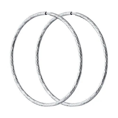 Серьги конго из серебра