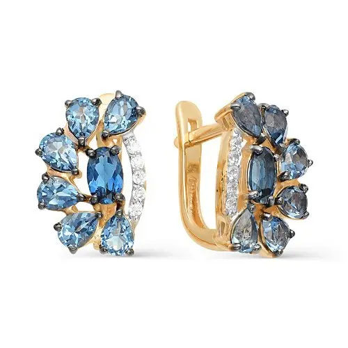 Серьги с английским замком из красного золота