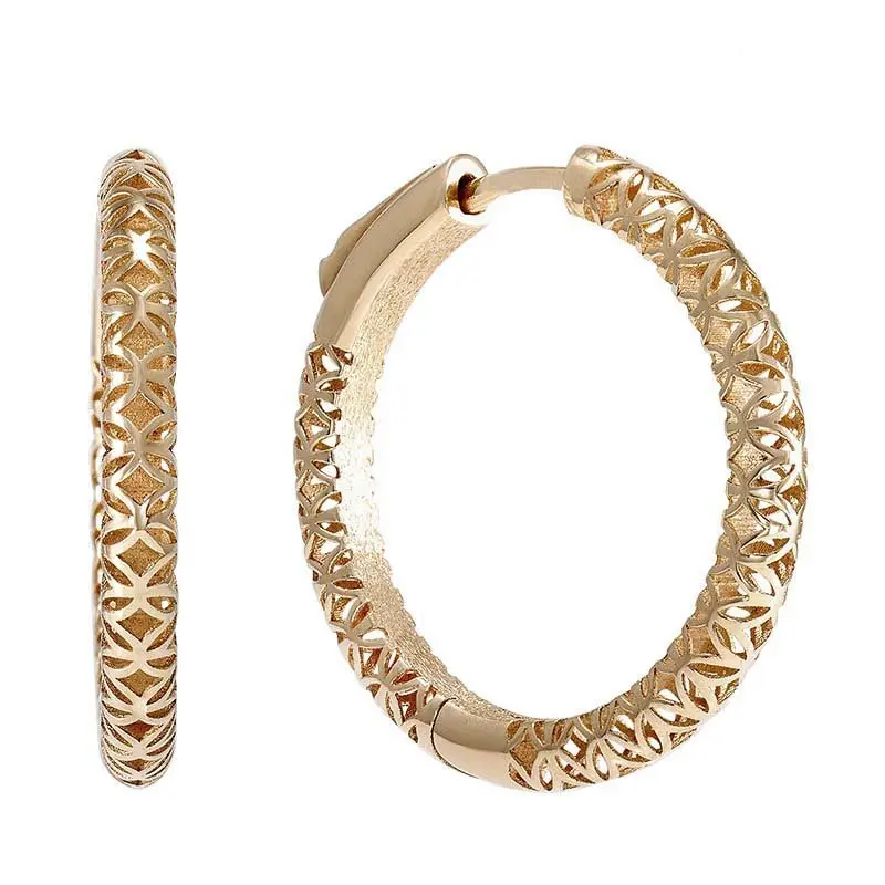 Серьги с английским замком из красного золота