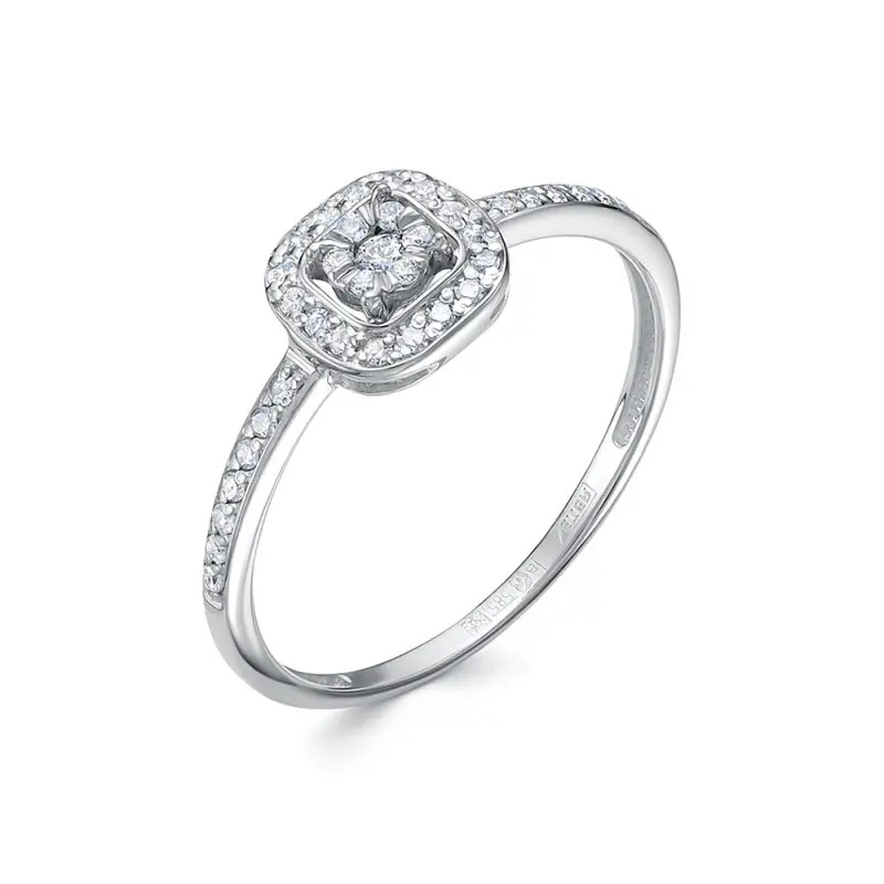 Кольцо декоративное из белого золота