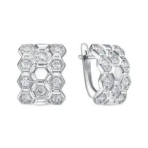 Серьги с английским замком из серебра