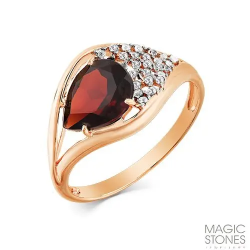 Кольцо декоративное из красного золота