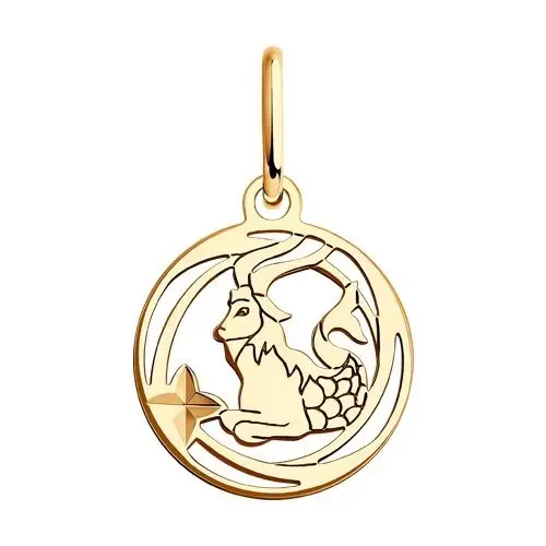 Подвеска знак зодиака из красного золота