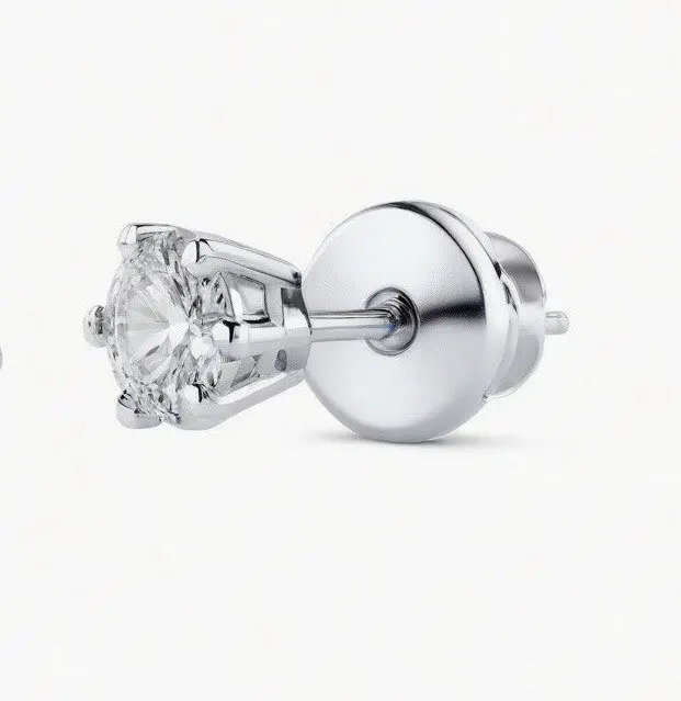 Серьги одиночные из серебра вид 1