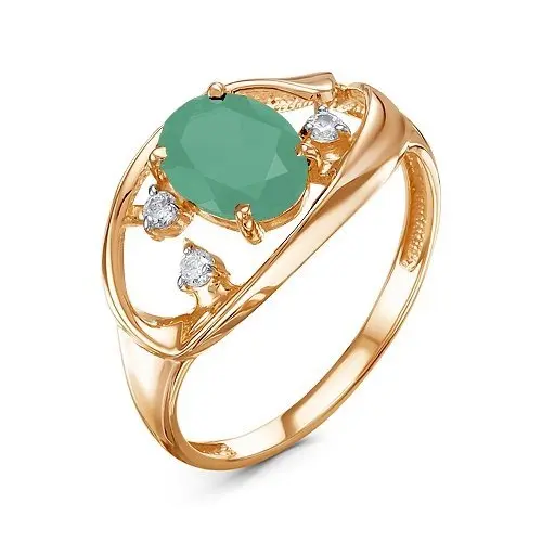 Кольцо декоративное из красного золота