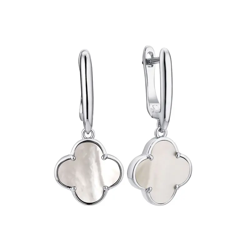 Серьги подвесные из серебра
