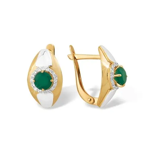Серьги с английским замком из красного золота