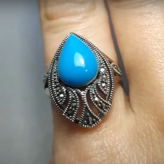 Кольцо декоративное из серебра