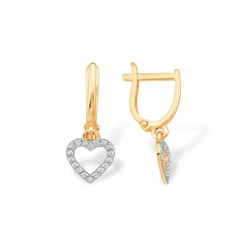 Серьги детские из красного золота