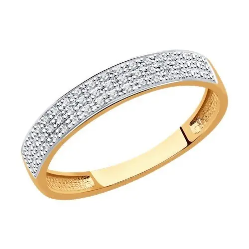 Кольцо декоративное из комбинированного золота