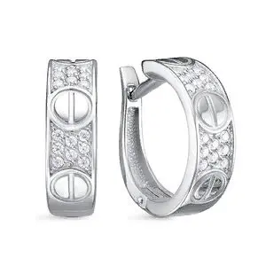 Серьги с английским замком из серебра