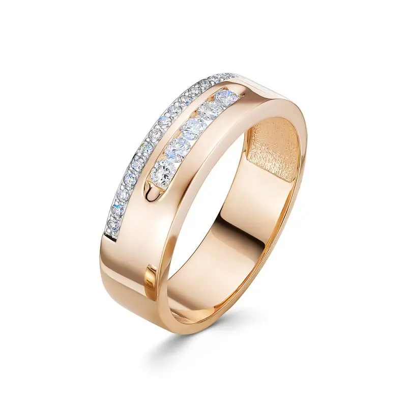 Кольцо декоративное из красного золота