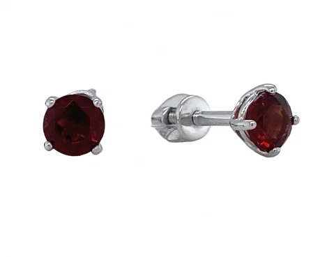 Серьги пуссеты из серебра