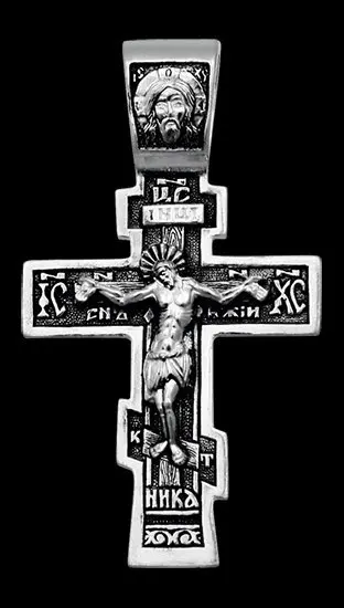 Подвеска крест из серебра