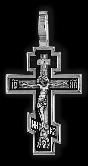 Подвеска крест из серебра