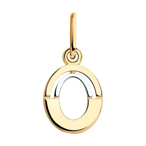 Подвеска буква из комбинированного золота