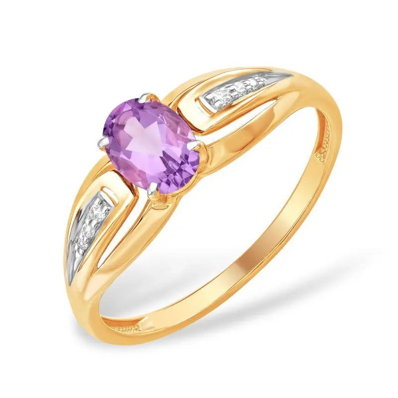 Кольцо декоративное из красного золота