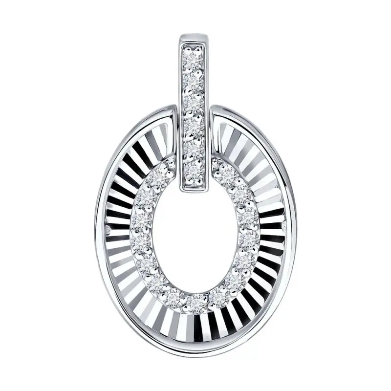 Подвеска декоративная из белого золота