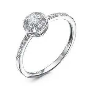 Кольцо декоративное из белого золота