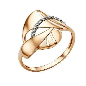 Кольцо декоративное из красного золота