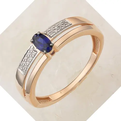 Кольцо декоративное из красного золота