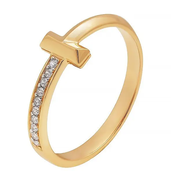 Кольцо декоративное из комбинированного золота