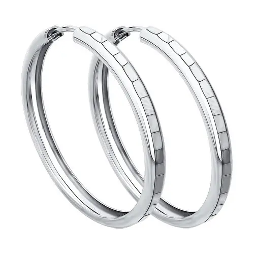 Серьги конго из серебра