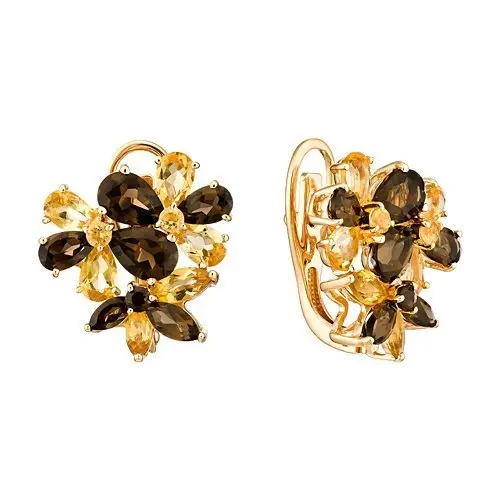 Серьги с английским замком из красного золота вид 1