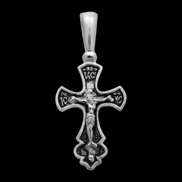 Подвеска крест из серебра