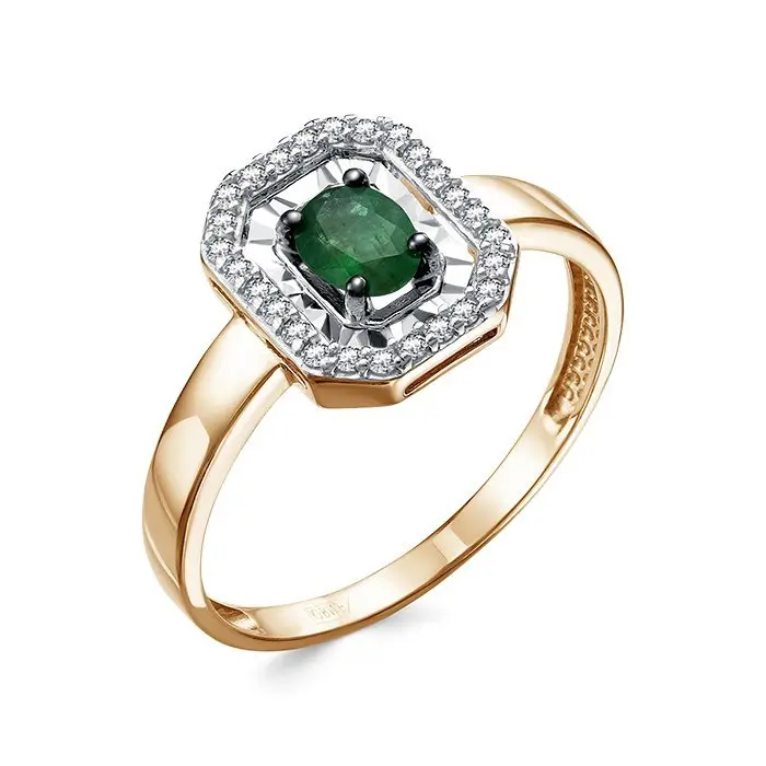 Кольцо декоративное из комбинированного золота