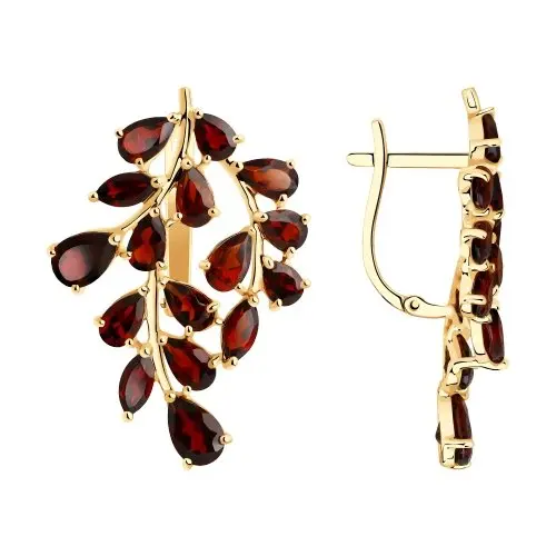 Серьги с английским замком из красного золота