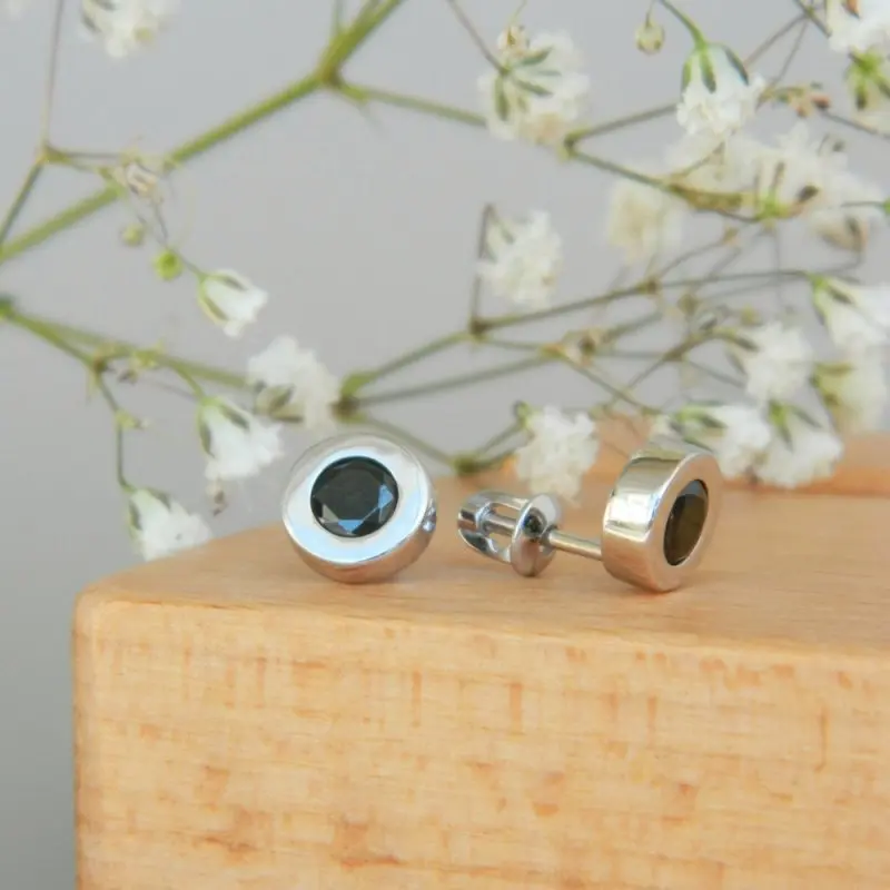 Серьги пуссеты из серебра