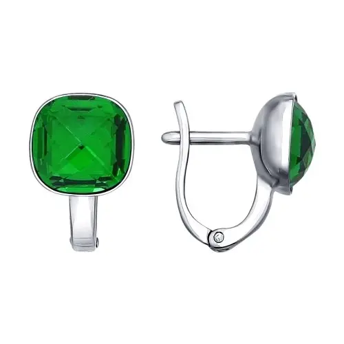 Серьги с английским замком из серебра