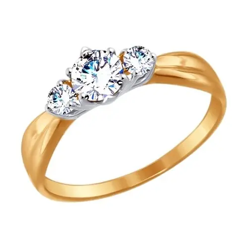 Кольцо декоративное из красного золота