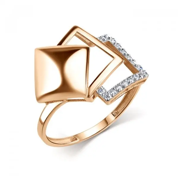 Кольцо декоративное из красного золота