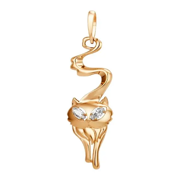 Подвеска декоративная из красного золота