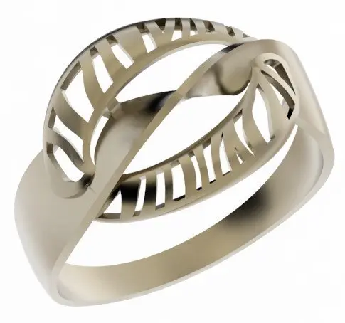 Кольцо декоративное из красного золота