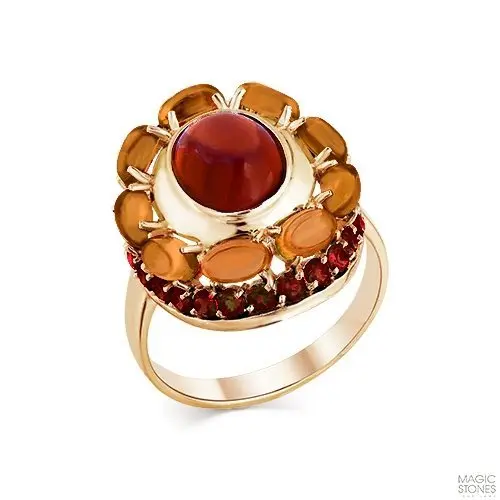 Кольцо декоративное из красного золота