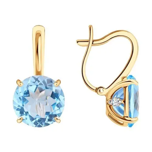 Серьги петельки из красного золота