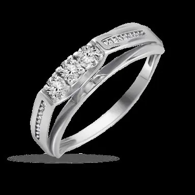 Кольцо декоративное из белого золота