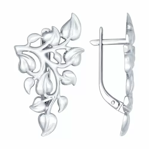 Серьги с английским замком из серебра