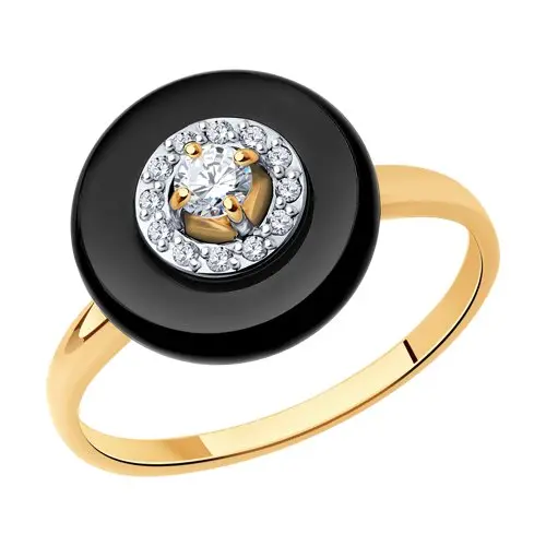 Кольцо декоративное из красного золота