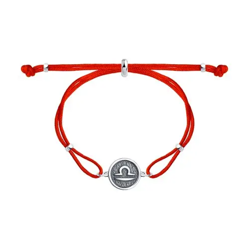 Браслет шнурок из серебра