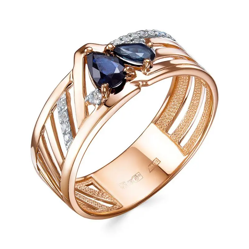 Кольцо декоративное из белого золота