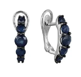 Серьги с английским замком из серебра